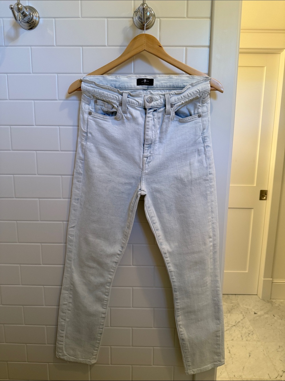 7 For All Mankind High Waist Ankle Skinny Jeans